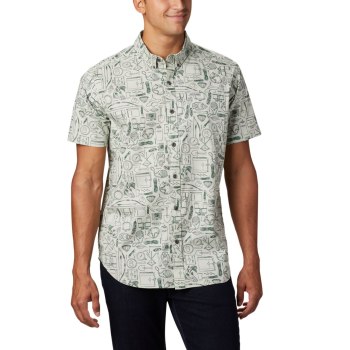 Columbia Rapid Rivers Printed Short Sleeve, Camisa Verdes Para Hombre | 986321-ODA